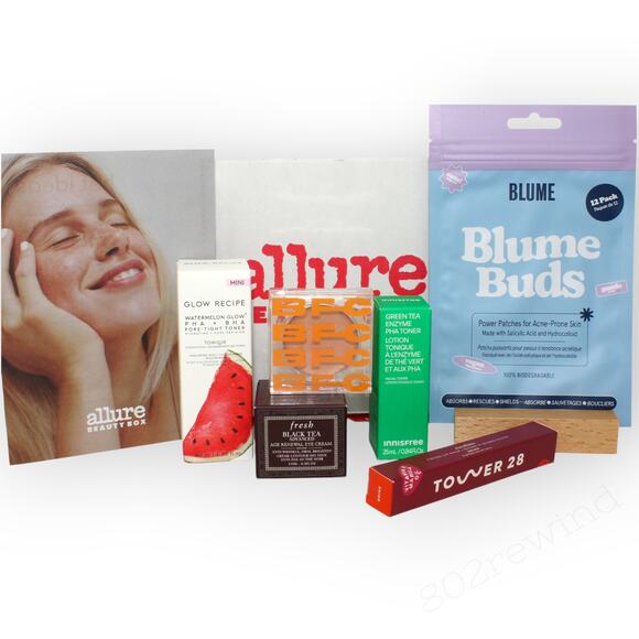 Allure Beauty Box August 2025 GLOW Tower28 FRESH Innisfree BFC Blume FreeShip - Picture 1 of 10